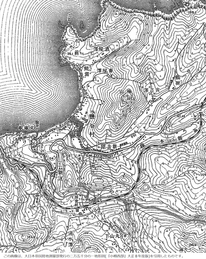 大正8年の塩谷の地形図